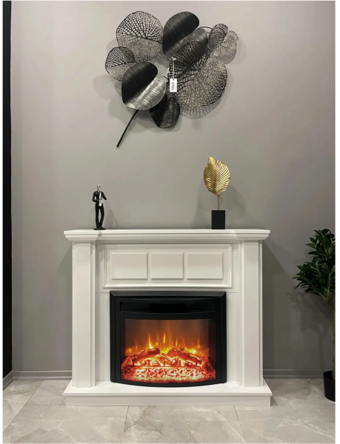 DLC 1222S Hitit Desen 1800 Watt Şömine Isıtıcı Beyaz