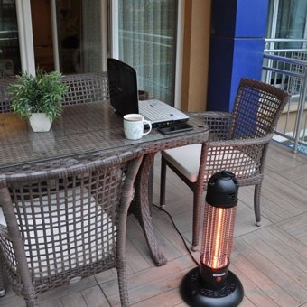 Hottable Tekno Mobile Plus 2000 Watt Ayaklı Infrared Isıtıcı Siyah