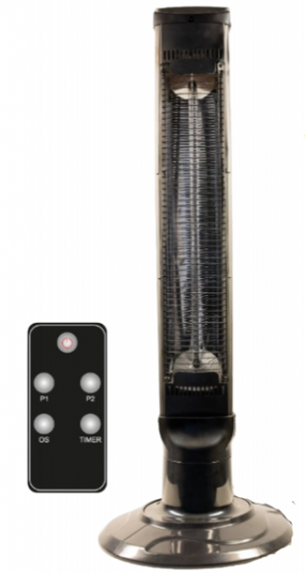 Awox Tower RC X-9501 1000 Watt Kule Tipi Infrared Isıtıcı Siyah