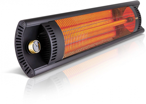 Raks Mika W2500 2300 Watt Duvar Tipi Quartz Isıtıcı Siyah