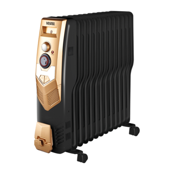 Vestel R 13000 Turbo 2500 Watt 13 Dilimli Ayaklı Yağlı Radyatör Isıtıcı Siyah