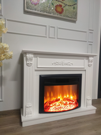 DLC 1128S Moena İşlemeli 1800 Watt Şömine Isıtıcı Beyaz