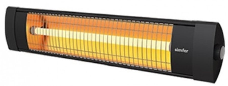 Simfer Blackline S.2520.WTB 2500 Watt Ayaklı Infrared Isıtıcı Siyah