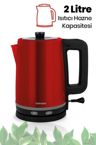 Karaca Demfit 2501 Cam Demlikli 1700 W Işıklı Plastik Gövdeli Redgold Siyah Çay Makinesi