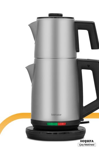 Karaca Çaysever Robotea Pro Quartz 4 In 1 Konuşan Otomatik Cam Demlikli 2500 W Plastik Gövdeli Krom Çay Makinesi