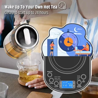 Razorri Otomatik Cam Demlikli Işıklı Çelik Gövdeli İnox Çay Makinesi