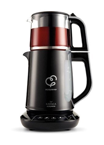 Korkmaz Çaytema Çelik Demlikli 1600 W Çelik Gövdeli Kırmzı Çay Makinesi