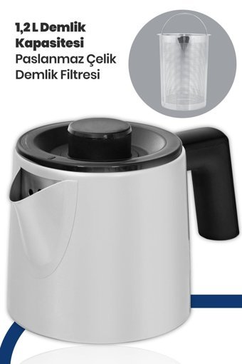Karaca Çaysever Pro Konuşan Otomatik Cam Demlikli 2500 W Işıklı Cam Gövdeli Siyah Çay Makinesi