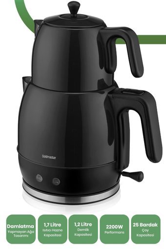 Karaca Çaysever Robotea Connect Konuşan Otomatik Cam Demlikli 2500 W Işıklı Cam Gövdeli Şeffaf Çay Makinesi