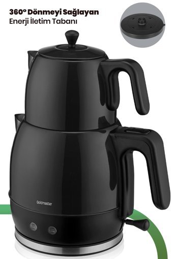 Karaca Çaysever Robotea Connect Konuşan Otomatik Cam Demlikli 2500 W Işıklı Cam Gövdeli Şeffaf Çay Makinesi