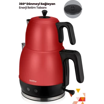 Karaca Maxi Tea XL Cam Demlikli 1700 W Plastik Gövdeli Raspberry Çay Makinesi