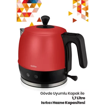 Karaca Maxi Tea XL Cam Demlikli 1700 W Plastik Gövdeli Raspberry Çay Makinesi