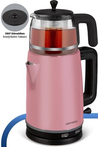 Fantom CY 1500 Otomatik Çelik Demlikli 1800 W Işıklı Çelik Gövdeli Gri Retro Çay Makinesi