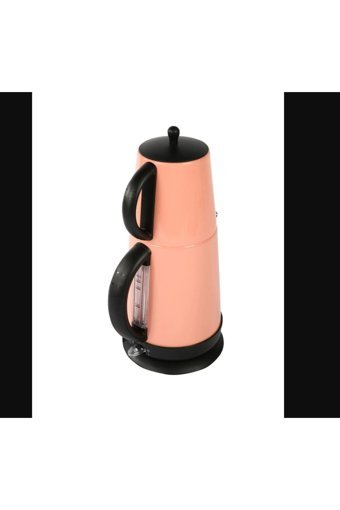 Goldmaster GM 7344 Akasya Otomatik Çelik Demlikli 2200 W Işıklı Çelik Gövdeli Beyaz Retro Çay Makinesi