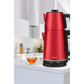 Karaca Berry Tea XL 2 In1 Çelik Demlikli 1700 W Çelik Gövdeli Beyaz Çay Makinesi