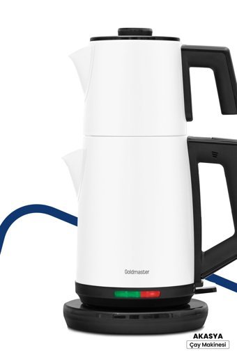 Hometta Eldoris Cam Demlikli 1500 W Işıklı Çelik Gövdeli İnox Çay Makinesi