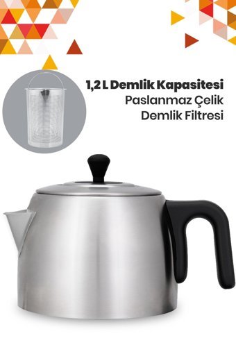 Karaca Maxi Tea Xl 2 In 1 Cam Demlikli 1700 W Plastik Gövdeli Mulberry Çay Makinesi