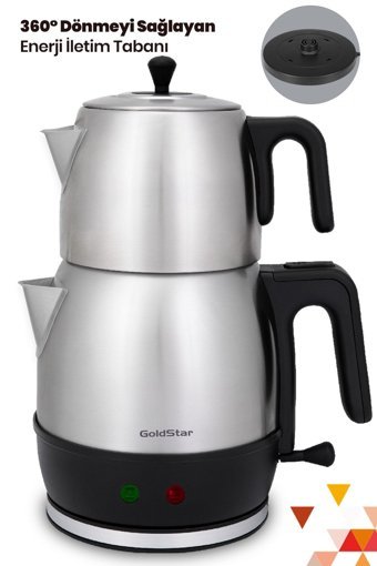 Karaca Maxi Tea Xl 2 In 1 Cam Demlikli 1700 W Plastik Gövdeli Mulberry Çay Makinesi