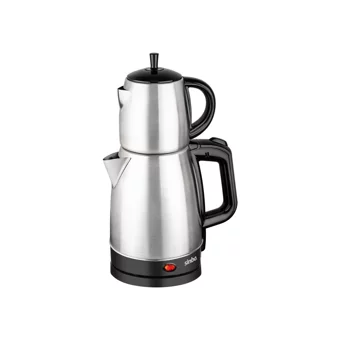 Aryıldız ÇayMania 10001 Çelik Demlikli 1800 W Işıklı Çelik Gövdeli Pembe Çay Makinesi