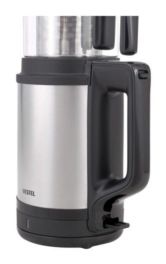 Arzum AR 3080 Çelik Demlikli 1650 W Işıklı Çelik Gövdeli Kırmızı Çay Makinesi