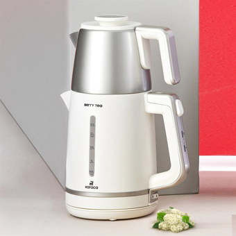 Korkmaz A 367 03 Mia Çelik Demlikli 2200 W Çelik Gövdeli Mavi Siyah Çay Makinesi