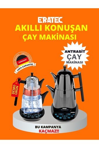 H.Koenig TI 600 Otomatik Çelik Demlikli 1650 W Işıklı Çelik Gövdeli Siyah Retro Çay Makinesi