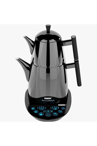 H.Koenig TI 600 Otomatik Çelik Demlikli 1650 W Işıklı Çelik Gövdeli Siyah Retro Çay Makinesi