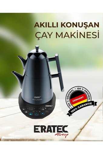 H.Koenig TI 600 Otomatik Çelik Demlikli 1650 W Işıklı Çelik Gövdeli Siyah Retro Çay Makinesi