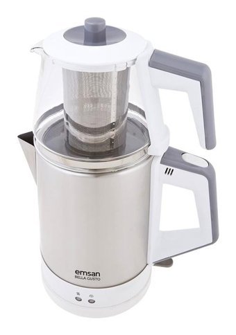 English Home CMK 6001 Cam Demlikli 1800 W Işıklı Çelik Gövdeli Bakır Retro Çay Makinesi