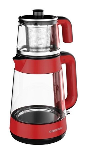 Karaca Çelik Demlikli 1650 W Çelik Gövdeli Antrasit Retro Çay Makinesi