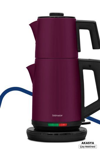 Karaca Cam Demlikli 1650 W Çelik Gövdeli İnox Çay Makinesi