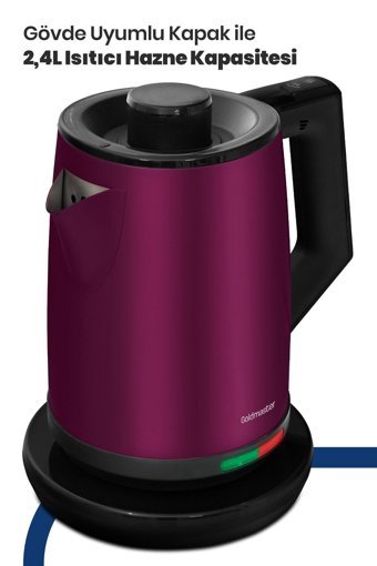 Karaca Cam Demlikli 1650 W Çelik Gövdeli İnox Çay Makinesi