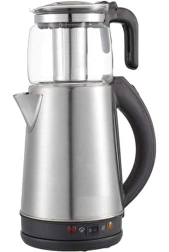 Homend 1790H Smart Royaltea Konuşan Otomatik Çelik Demlikli 1800 W Işıklı Çelik Gövdeli İnox Çay Makinesi