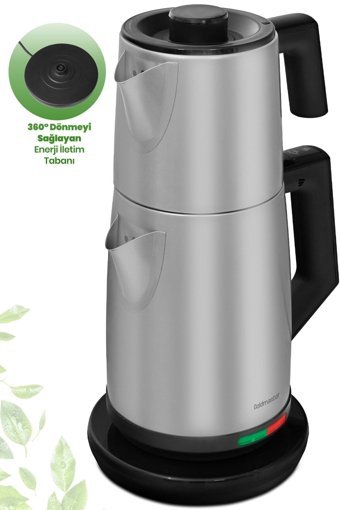Karaca Çaysever Robotea Connect 3 In 1 Konuşan Otomatik Cam Demlikli 1700 W Işıklı Plastik Gövdeli Şeffaf Çay Makinesi