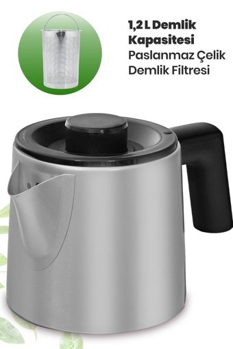 Karaca Çaysever Robotea Connect 3 In 1 Konuşan Otomatik Cam Demlikli 1700 W Işıklı Plastik Gövdeli Şeffaf Çay Makinesi