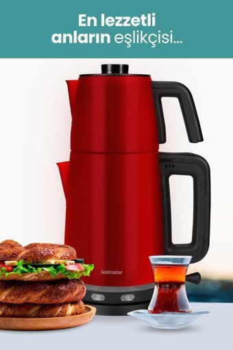 Karaca Glass Tea XL 2 in 1 Cam Demlikli 1900 W Işıklı Cam Gövdeli Ocean Wave Çay Makinesi