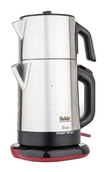 Homend 1705 Royaltea Porselen Demlikli 1800 W Porselen Gövdeli Beyaz Çay Makinesi