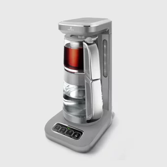 Korkmaz Demtez Çelik Demlikli 1600 W Çelik Gövdeli Gri Çay Makinesi