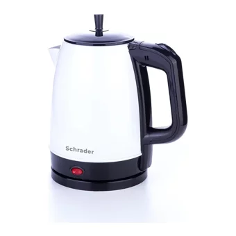 Schrader Liana Otomatik Metal Demlikli 1600 W Işıklı Metal Gövdeli İnox Retro Çay Makinesi
