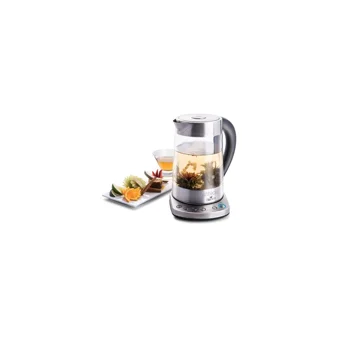 Goldmaster Chaidem Otomatik Çelik Demlikli 2200 W Işıklı Çelik Gövdeli Kırmızı Retro Çay Makinesi