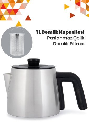Karaca Maxi Tea XL Cam Demlikli 1700 W Plastik Gövdeli Cranberry Kırmızı Çay Makinesi