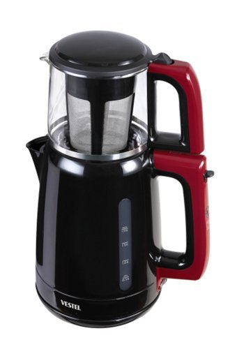 Arçelik K 3280 C Cam Demlikli 1650 W Işıklı Plastik Gövdeli Gri Çay Makinesi