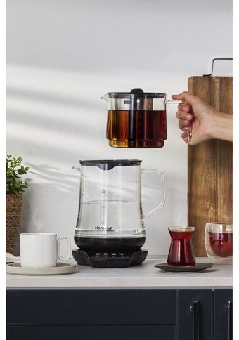 Kıng KCM 330 Cam Demlikli 1800 W Cam Gövdeli Kırmızı Çay Makinesi