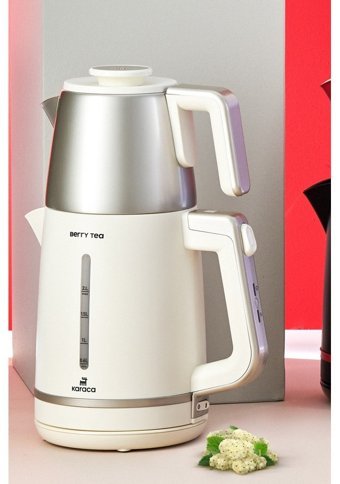 Korkmaz A 369 Demtez Çelik Demlikli 1000 W Çelik Gövdeli Antrasit Çay Makinesi