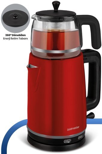Karaca 1501 Cam Demlikli 1500 W Plastik Gövdeli Rose Gold Çay Makinesi
