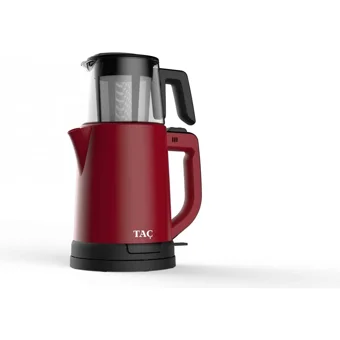 Arzum AR 3136 Teamond Cam Demlikli 1800 W Işıklı Cam Gövdeli Siyah Çay Makinesi
