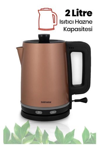 Gastroback Otomatik Çelik Demlikli 1500 W Işıklı Çelik Gövdeli Gri Retro Çay Makinesi