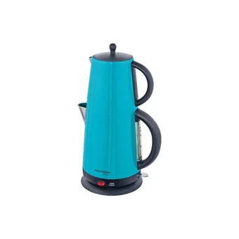 Goldmaster Fulya Otomatik Çelik Demlikli 2200 W Işıklı Çelik Gövdeli Kırmızı Retro Çay Makinesi