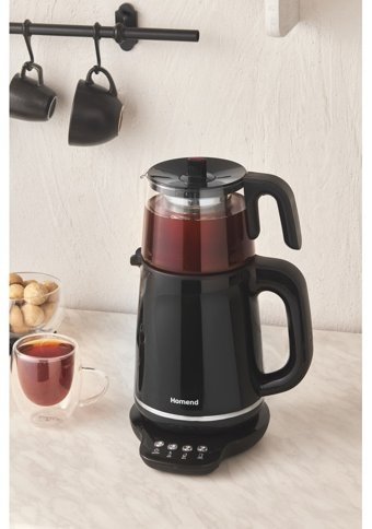 King K 324Y Harman Çelik Demlikli 1800 W Çelik Gövdeli İnox Çay Makinesi