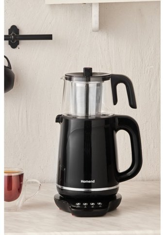 King K 324Y Harman Çelik Demlikli 1800 W Çelik Gövdeli İnox Çay Makinesi